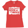 never judge a book by its movie Ladies Fitted T-Shirt