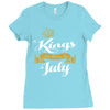 kings are born in july Ladies Fitted T-Shirt