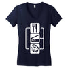 v2 eat sleep fish Women's V-Neck T-Shirt
