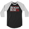reagan bush '84 80's retro political party 3/4 Sleeve Shirt