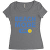 beach mode on Women's Triblend Scoop T-shirt