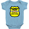 grammar police customizable Baby Onesie