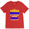 proud dad nurse V-Neck Tee