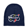 news flash black Baby Beanies