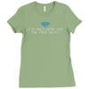 i'm only here for the wifi internet   coffee cafe web geeky tech guy t Ladies Fitted T-Shirt