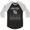 pisces christmas ugly sweater 3/4 Sleeve Shirt