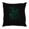 green vigilance Throw Pillow