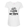 i love when my wife lets me buy another bike Maternity Scoop Neck T-shirt