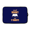 humor book t shirt Laptop sleeve