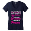 Nana Was Created Because Need Real Heroes Women's V-Neck T-Shirt