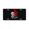 skull &amp; flames License Plate