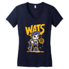 wat skateboard Women's V-Neck T-Shirt
