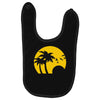 beach silhouette birds sand sunset Baby Bibs