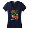 boxer wining Women's V-Neck T-Shirt