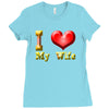 i heart my wife Ladies Fitted T-Shirt