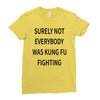 surely not everybody was kung fu fighting Ladies Fitted T-Shirt