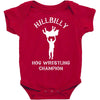 hillbilly hog wrestling champ  funny  comic wrestling redneck Baby Bodysuit