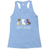 happy meowr Racerback Tank