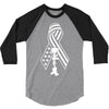 fallen soldier ribbon never forget military 3/4 Sleeve Shirt
