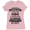 Super Cool Mimi Of A Freaking Awesome Grandson Ladies Fitted T-Shirt