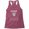 santa gemini christmas ugly t shirts Racerback Tank