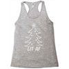 lit af christmas tree Racerback Tank