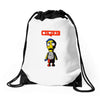 nobody likes him Drawstring Bags