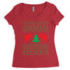 ugly sweater dinosour Women's Triblend Scoop T-shirt