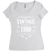 original parts vintage established 1980 perfectly aged Women's Triblend Scoop T-shirt