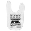 Born In April Baby Bibs