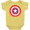 captain america dying bleeding logo Baby Onesie
