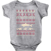 christmas ugly shark Baby Bodysuit