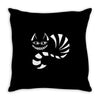 cheshire cat alice in wonderland funny Throw Pillow