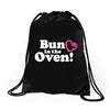 Bun in the Oven with Heart Baby Girl Drawstring Bags