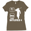 eat sleep battlefield 4, funny Ladies Fitted T-Shirt