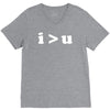 i  u i am greater than you V-Neck Tee