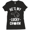 he's my lucky charm Ladies Fitted T-Shirt