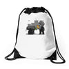 pacifist plumber Drawstring Bags