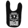 Never Underestimate Old Man Who Was Born June Baby Bibs
