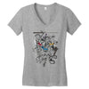ninja aliens Women's V-Neck T-Shirt