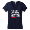mike, lucas, dustin, eleven &amp; will Women's V-Neck T-Shirt