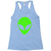 uomo alieno ufo stampa verde fluo divertente mitiche Racerback Tank