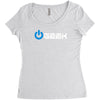 geek' (power on button) Women's Triblend Scoop T-shirt