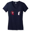 listen to your conscience Women's V-Neck T-Shirt