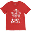 You Cant Scare Me I am Biker Father V-Neck Tee