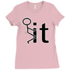 fk it funny college party Ladies Fitted T-Shirt
