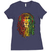 rasta lion Ladies Fitted T-Shirt
