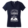 I Don't Need Therapy Just to Go Snowmobiling Women's V-Neck T-Shirt