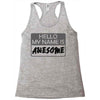 my name is awesome Racerback Tank