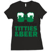 st. patrick's day titties and beer Ladies Fitted T-Shirt